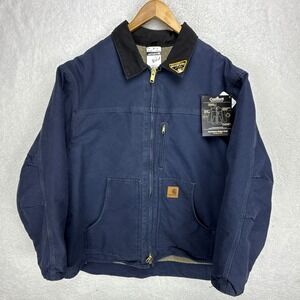 Carhartt Sandstone Ridge Coat Sherpa Lined Mens 2XL C61 DPB Deep Blue NWT NOS